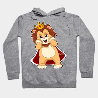 Lion as King with Crown Hoodie